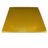 O'Creme Gold Wraparound Square Cake Pastry Drum Board 1/4 Inch Thick, 14 Inch x 14 Inch - Pack of 10 - 2 of 4