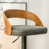Nordlys Set of 2 Wood and Bouclé Bar Stools Modern Design Style Upholstery Dining Room - 3 of 4