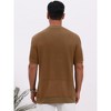 INSPIRE CHIC Men's Waffle Texture Short Sleeve Crew Neck Solid Casual Knitted T-Shirts - 3 of 4