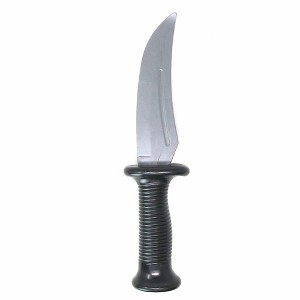 Fake Rubber Knife Prank Prank Toy Costume Prop or Gag Blade for Halloween Haunted House 10.75" with Comfortable Molded Grip - Skeleteen - 1 of 4