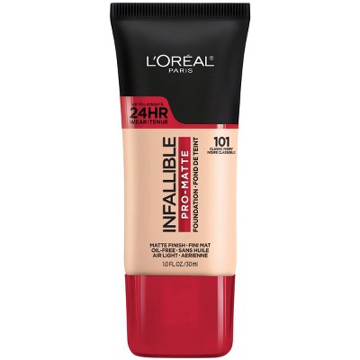 L'Oreal Paris Infallible Pro-Matte Foundation Normal/Oily Skin - 101 Classic Ivory - 1 fl oz