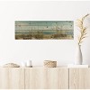 12" x 36" Sand Dunes Long Print on Planked Wood Wall Sign Panel Blue - Gallery 57: UV Ink, Ready to Hang - 2 of 4