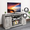 TV Stand for 65" Television, Modern Farmhouse Sliding Barn Door TV Stand, 58" Entertainment Center TV Console - 3 of 4