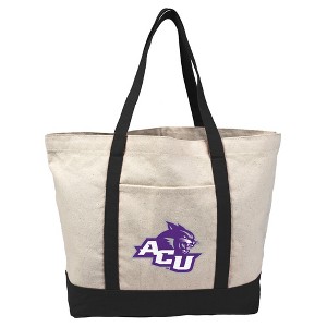 Abilene Christian University Primary Logo Canvas Tote Bag With External Pocket, Reusable Shoulder Bag for Shopping, School, Beach - 1 of 4