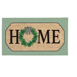Evergreen Farmhouse Home Wreath Coir Mat - 1 of 1