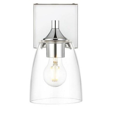 Elegant Lighting Gianni 1 light Chrome and Clear Bath Sconce