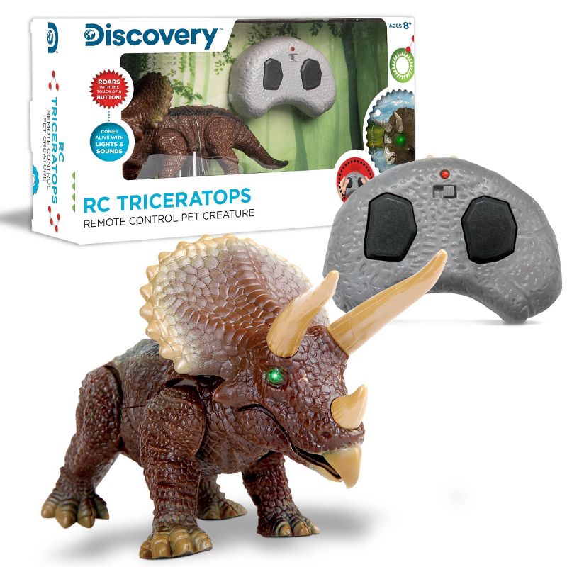 Discovery Kids Triceratops LED Infrared Remote Control (RC) Toy, 1 of 11