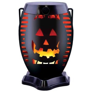 Halloween LED Flickering Flame Lantern - Scary Pumpkin - 1 of 3