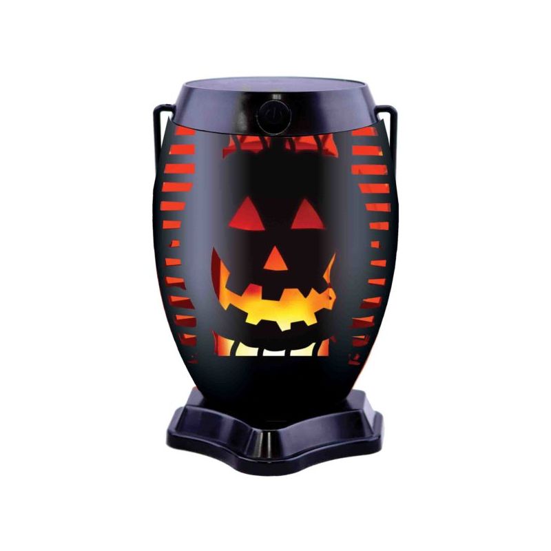 Halloween LED Flickering Flame Lantern - Scary Pumpkin, 1 of 4