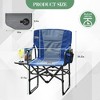 GustoWave Outdoor Camping Directors Chair, Outdoor Foldable Camp Chairs, Oversized Portable Directors Chair with Side Table, Pocket - 3 of 4