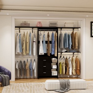Besiost 96'' Wide Heavy-duty Closet Organizer System with Drawers and Tower Kit - 1 of 4