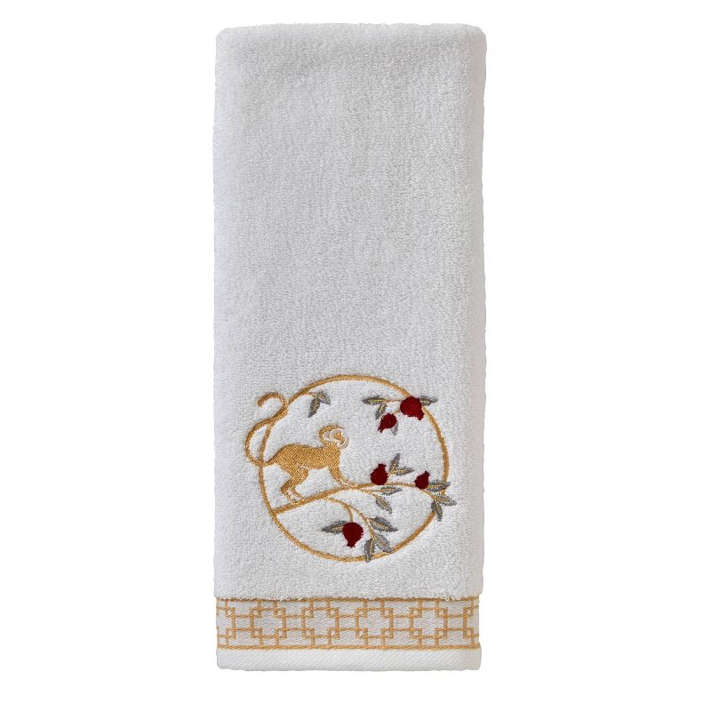 2pc Vern Yip Zodiac Hand Towel Set White - SKL Home, 3 of 8