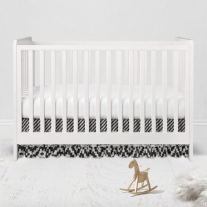 Bacati - Love Black/white 3 Layer Crib Skirt - 1 of 4