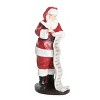 Transpac Resin 14.75 in. Multicolor Christmas Santa With List Decor - 2 of 4