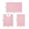 BAGOKIE 3pc Soft Microfiber Bathroom Rug Set - 4 of 4