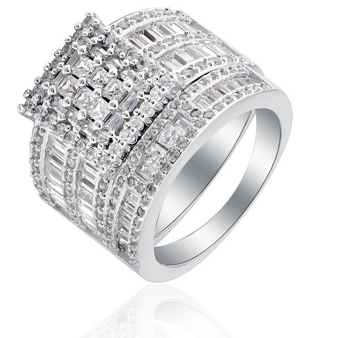 Camilla Bridal Set Womens Cubic Zirconia Engagement Ring Ginger Lyne Collection Target
