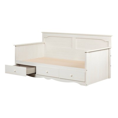 South Shore Twin Summer Breeze Kids' Daybed with Storage White Wash