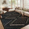 Nasitip Bohemia Geometric Patterns Area Rug,Machine Washable & Non-Slip, Soft Low Pile for Easy-Living Rooms - 3 of 4