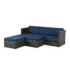 GlasFlength Patio Seating Sets, Innovative Outdoor Seating Sets, Engineered for Comfort and Style, Redefine Your Patio, Blue, 82.5"*27.5"*26.7" - 3 of 4