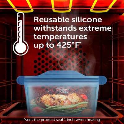 Blue Medium Silicone Freezer-to-Oven Bowl, 32 oz