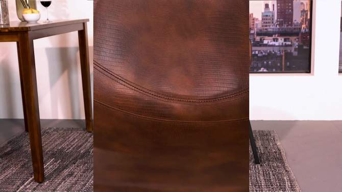 Set of 2 30&#34; Dax Faux Leather Barstool Brown - Christopher Knight Home, 2 of 10, play video