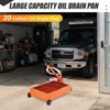 Waste Oil Drain Pan with Pump, 15 Gallon Low Profile Manual Oil Drain Change Pan with 8.2 Ft Hose & Folding Handle, Rolling Oil Drain Cart - 2 of 4