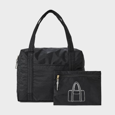 Universal Thread Essential Packable Weekender Duffel Bag - Universal Thread™ Black: Lightweight, Collapsible, 32L Capacity — фото 5