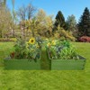 Gulches 6 x 3 x 1 ft (2 pack) Metal Garden Bed,Outdoor Planter Box Metal Patio Kit Planting Bed for Vegetables Flowers Herb,Green - 2 of 4