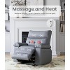 Manual Recliner Massage Heated Lounge Chair Sofa - 90°-150° Adjustable, PU Leather & Thick Padding - 4 of 4