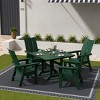 WestinTrends 5 Piece Outdoor Patio Dining Square Table and Modern Armchair Set - 2 of 2