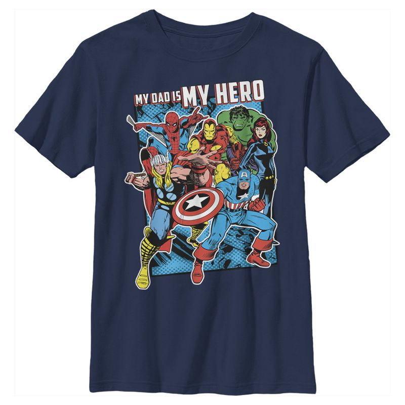 Boy's Marvel Dad My Avenger Hero T-Shirt, 1 of 4