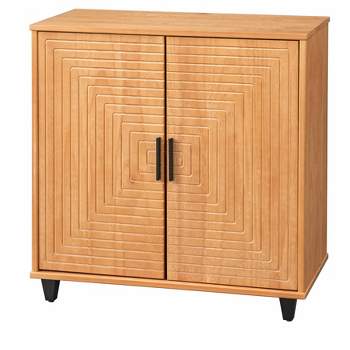 TMS Pacific Wood Sliding Door Storage Cabinet Unit, Mint