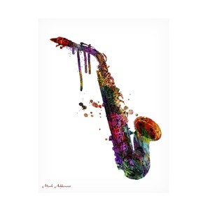 Trademark Fine Art -Mark Ashkenazi 'Saxophone II' Canvas Art - 1 of 4