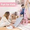Infurnic Baby Activity Gyms Kids Slide, PE Material, Triangular Design, Gentle Slope, Basketball Hoop, Multicolored, 35"*8"*18" - 4 of 4