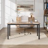 Nasitip 63" Rectangle Dining Table for 2–6, Modern Farmhouse Table with Metal Legs, Black & Vintage Finish for Kitchen or Dining Room - 4 of 4