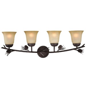 Vaxcel Sierra 4 - Light Vanity in  Black Walnut - 1 of 4