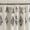 Jungalow Prosperity Shower Curtain Black/Cream 100% Cotton, Machine Washable, Buttonhole Top - 4 of 4