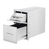 Outdoor Kitchen Drawers with Paper Towel Holder, 13" W x 20.5" H x 23" D Double BBQ Access Drawers for Outdoor Kitchen, Grill Station - 4 of 4