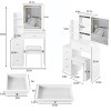 Accent Vanity Table Modern with LED Mirror and Storage for Small Bedroom - 29.2"W - 3irtyhousy - 4 of 4