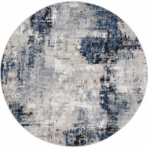Hauteloom Campsall Blue Abstract Rug - 1 of 4