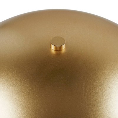 Gold Dome-Shaped 2-Light Iron Table Lamp with Switch Control