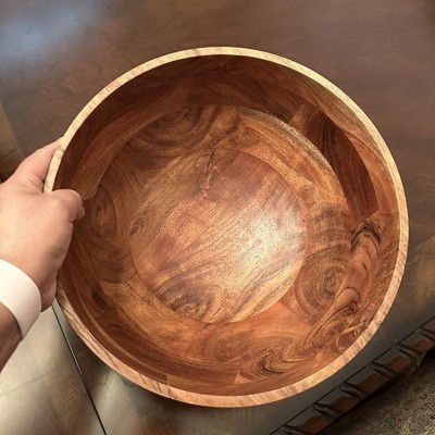 104oz Glass Serve Bowl with Wood Lid - Hearth & Hand™ with Magnolia