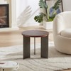 NicBex Round Coffee Table 19.68" or 35.43"W Wood Top & Metal Feet Ready-to-Assemble for Living Room - 2 of 4