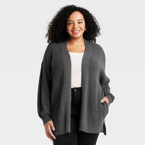 Charcoal gray cardigan hotsell