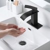 ChicFurnit Bathroom Sink Faucets Modern Waterfall Single Handle Faucet Single Hole Sink Faucet for Bathroom Vanity, Black, 13.82"*7.72"*2.91" - 2 of 4