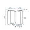 Syemin Glass End Tables, Double Tier Large Side Table with Tempered Glass Top for Living Room Decoration, Black, 17.72"*17.72"*20.08" - 2 of 4