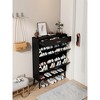 NicBex Storage Cabinet with 2 Flip Drawers and 1 Drawer,Shoe Rack Storage Organizer with Open Shelves for Closet Hallway Bedroom Entryway - 2 of 4