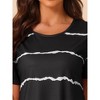 cheibear Women's Round Neck Curve Hem Short Sleeve Sleepshirt Nightgown - 4 of 4