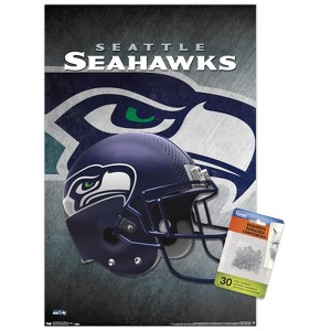 Trends International NFL Seattle Seahawks - Helmet 16 Unframed Wall Poster Prints - 1 of 4