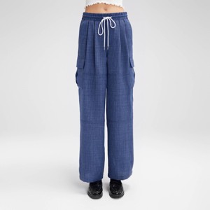 Women's Cargo Drawstring Straight Leg Pants - Wild Fable™ - 1 of 4